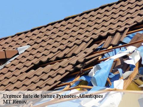 Urgence fuite de toiture 64 Pyrénées-Atlantiques MT Renov