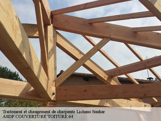 Traitement et changement de charpente  lichans-sunhar-64470 ASDP COUVERTURE TOITURE 64